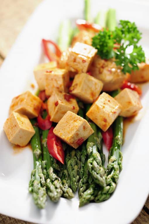 aspergesalade met tofu