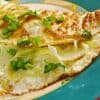 omelet met prei en appel