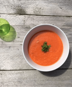 bewuste tomaat-wortelsoep
