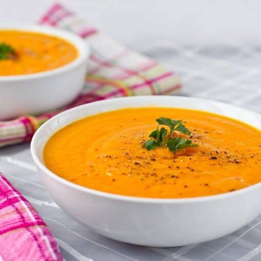romige wortel gember soep